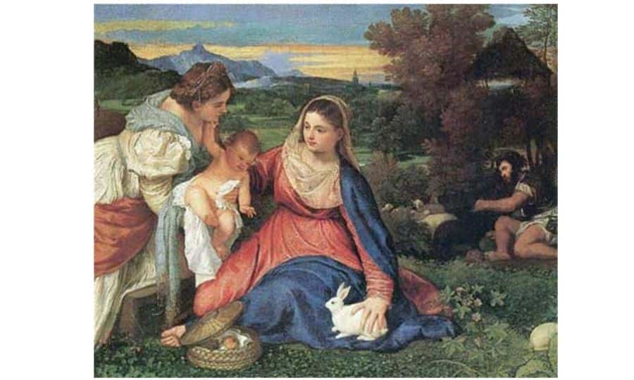 Titien La vierge au Lapin